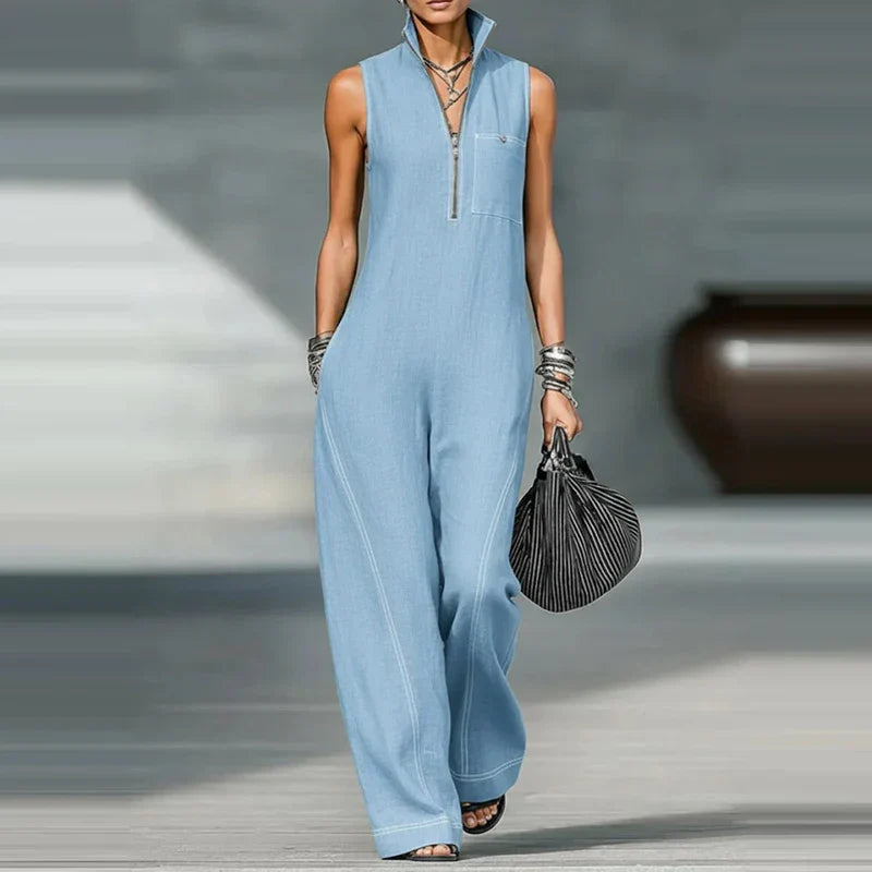 Lorane Sleeveless Wide Leg Jumpsuit