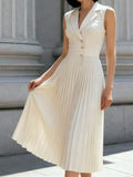 Isabella Elegant Pleated Midi Dress