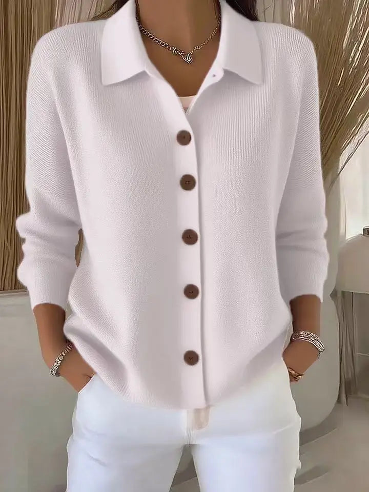 Madina Collared Knit Cardigan