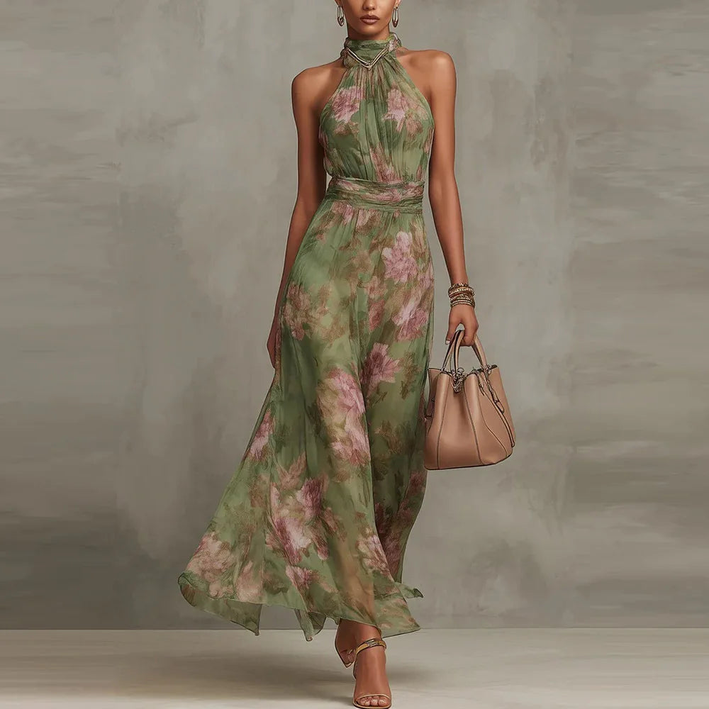 Natalie Floral Maxi Wedding Guest Dress