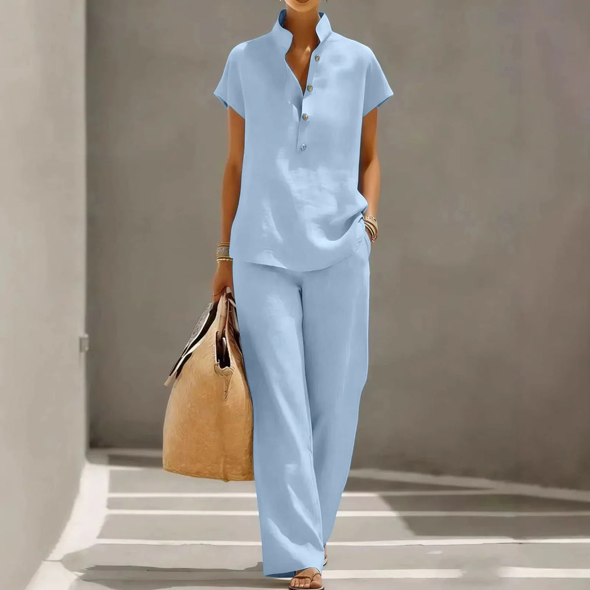 Belle Breathable Linen Matching Set