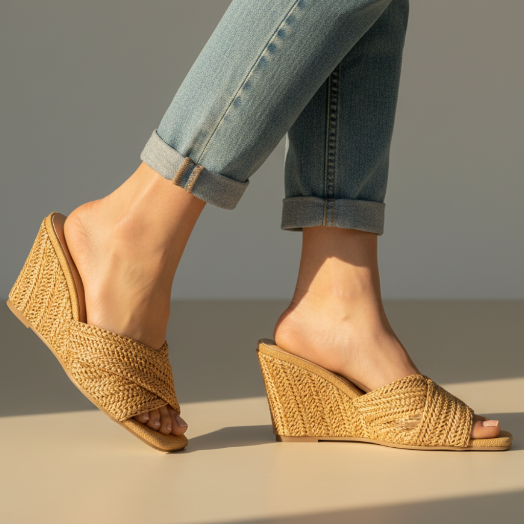 Valeria Raffia Platform Sandals