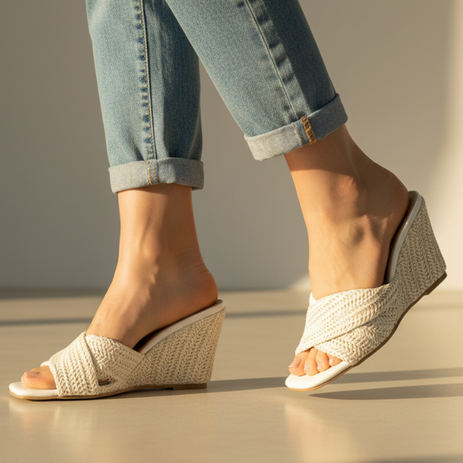 Valeria Raffia Platform Sandals
