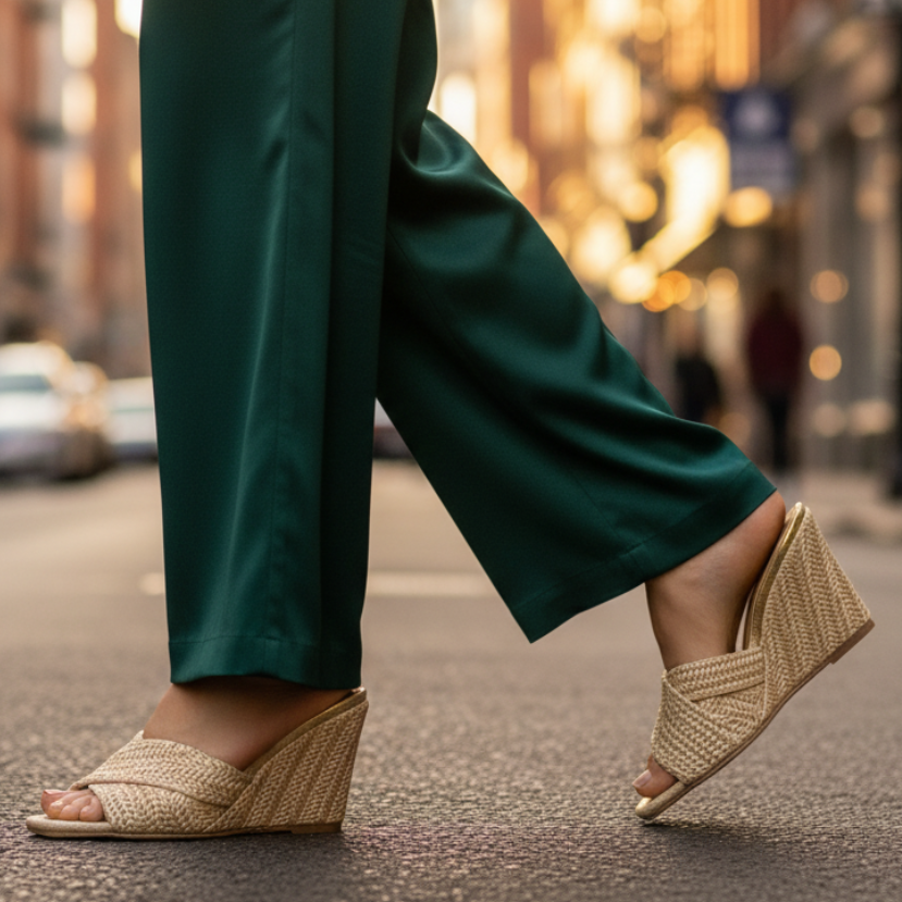 Valeria Raffia Platform Sandals