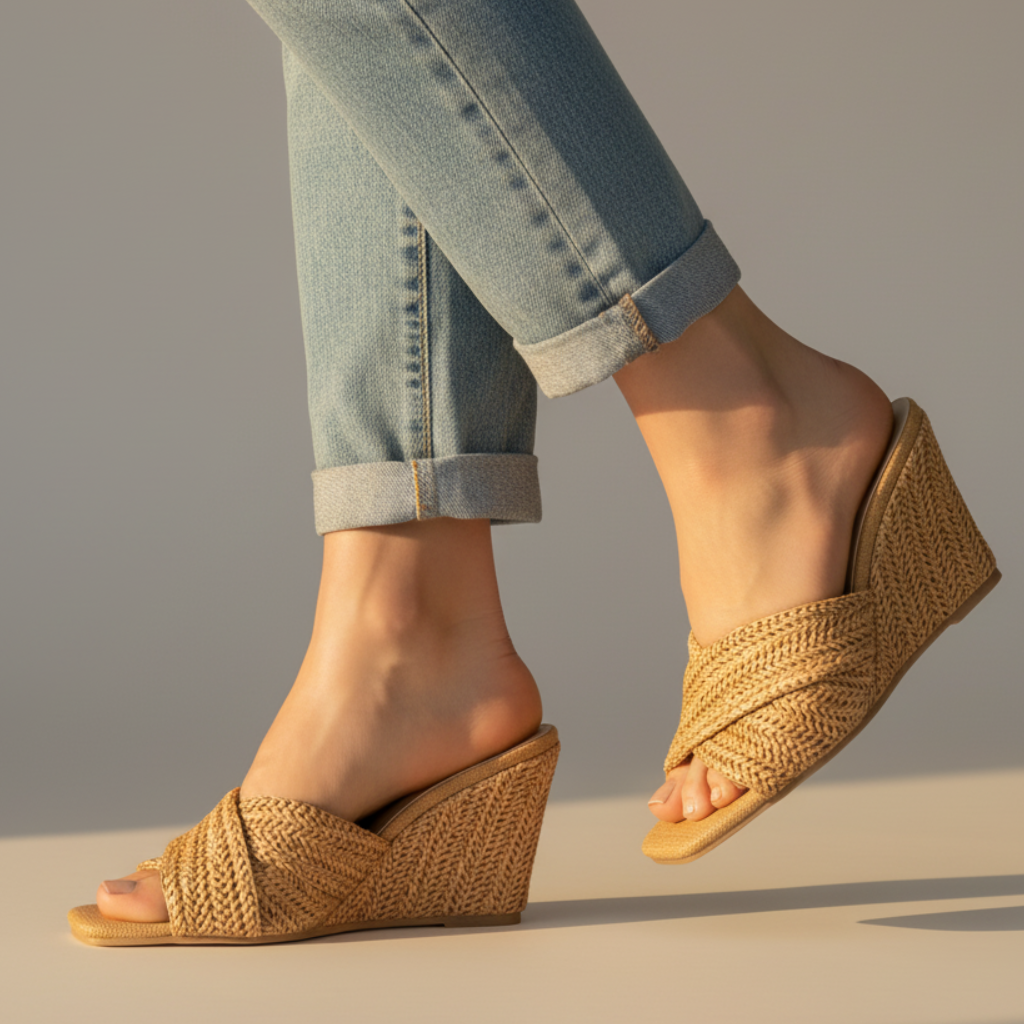 Valeria Raffia Platform Sandals
