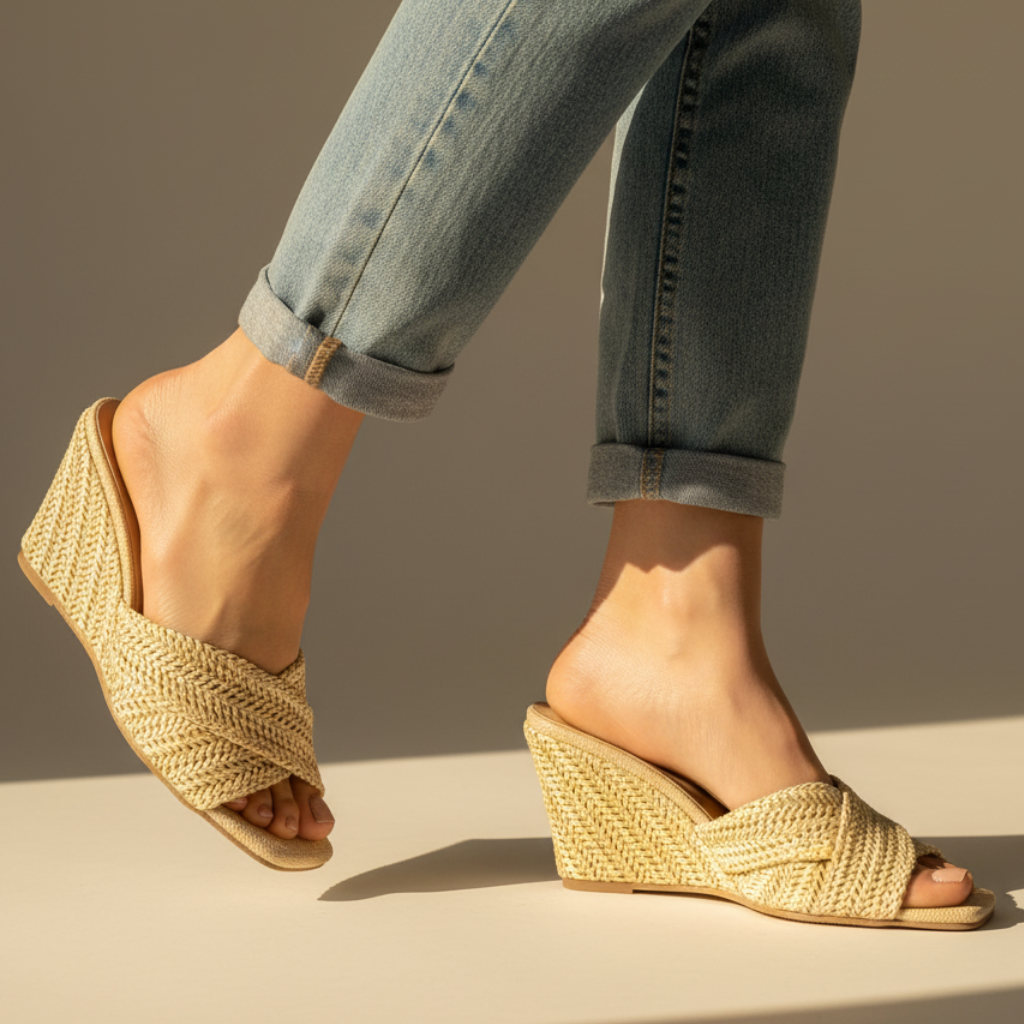 Valeria Raffia Platform Sandals