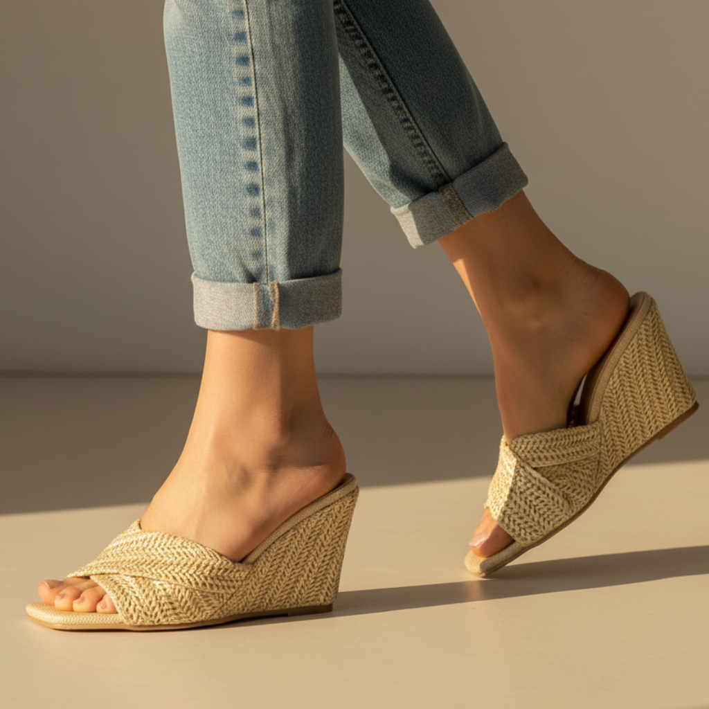 Valeria Raffia Platform Sandals