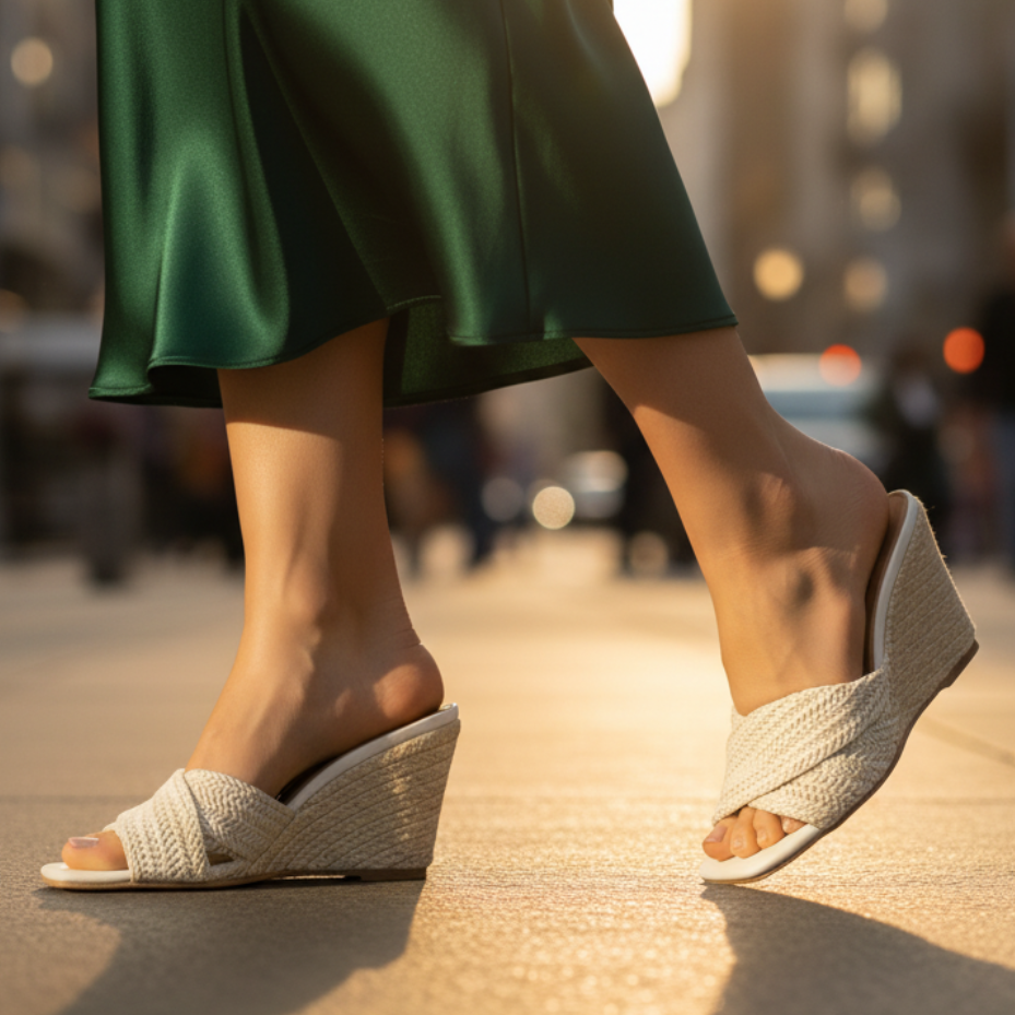 Valeria Raffia Platform Sandals