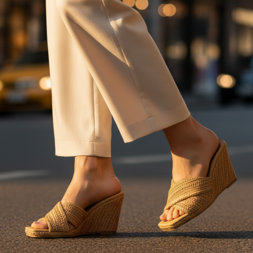 Valeria Raffia Platform Sandals