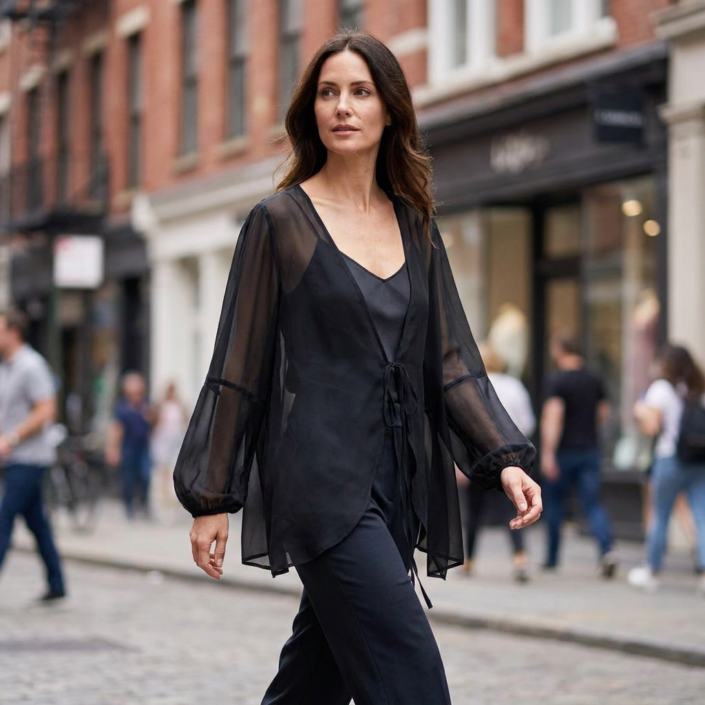 Daisy Tie Front Chiffon Blouse