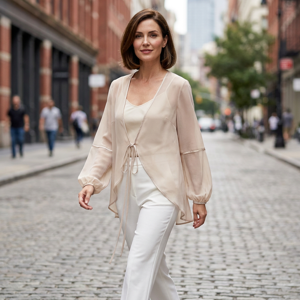 Daisy Tie Front Chiffon Blouse
